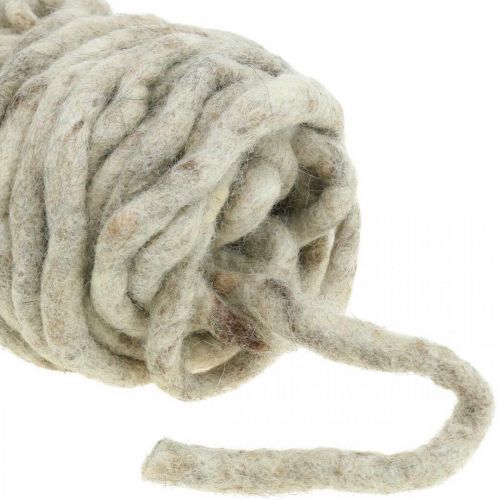 Product Felt cord Velcro Mirabell 25m beige/brown