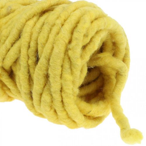 Product Felt cord sheep&#39;s wool jute wire yellow L20m