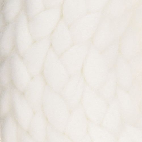 Product Felt wreath wool felt for hanging white braided Ø30cm