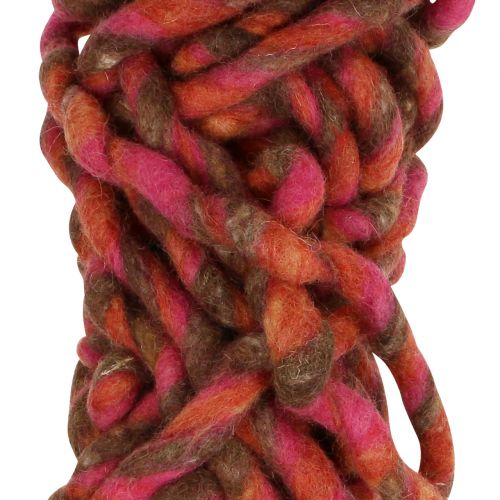 Product Felt cord 25m brown, red, pink