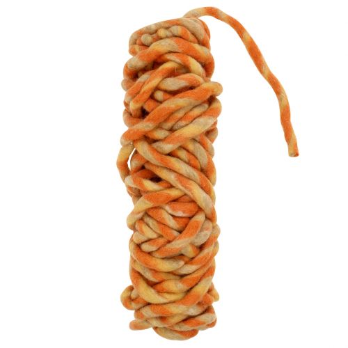 Floristik24 Felt Cord 25m Orange, Yellow, Brown