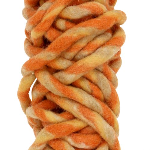 Floristik24 Felt Cord 25m Orange, Yellow, Brown