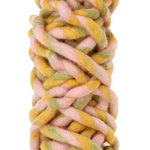 Product Felt Cord 25m Pink, Yellow, Green