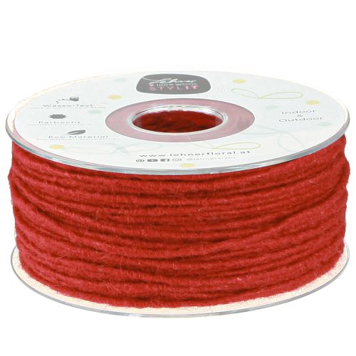 Product Felt cord wool thread wool cord wick thread red 100m