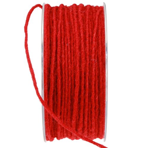 Product Felt cord wool thread wool cord wick thread red 100m