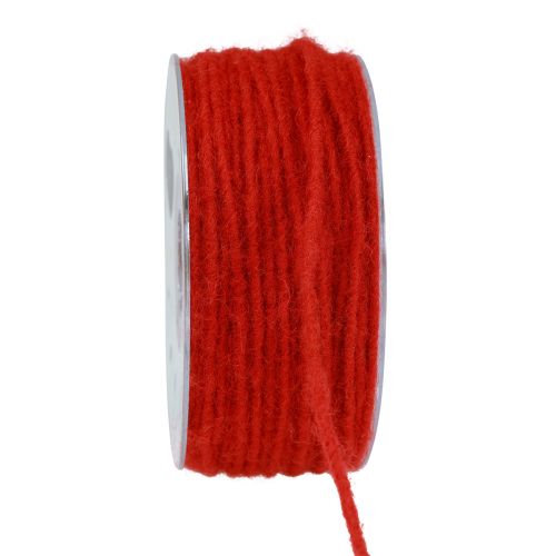 Felt cord wool thread wool cord wick thread red 100m