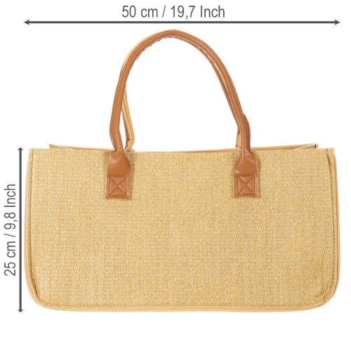 Felt bag raffia look 50cm x 25cm x 25cm | Floristik24.co.uk