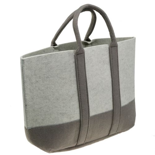 Product Felt bag gray/brown 54cm x 34cm x 15cm