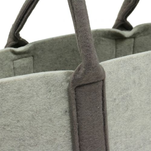 Product Felt bag gray/brown 54cm x 34cm x 15cm