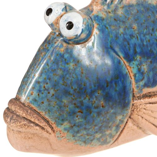 Floristik24 Fish Decoration Ceramic Blue Natural Summer Decoration 22×7×11cm