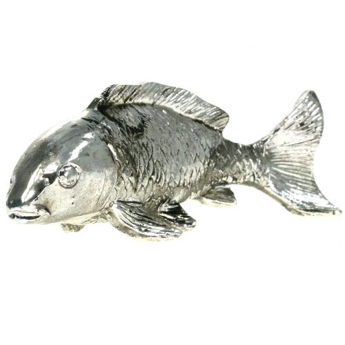 Deco fish antique silver 14cm