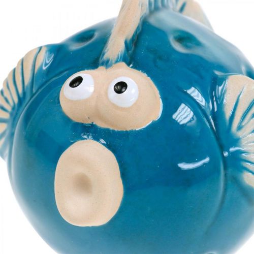 Floristik24 Ceramic fish, maritime, decorative fish blue L11.5 4pcs