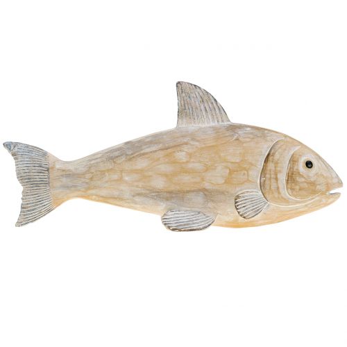 Floristik24 Deco fish in wood look nature L19cm