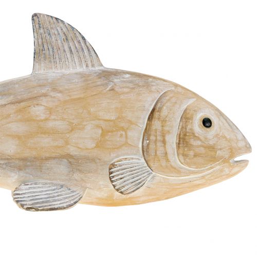 Floristik24 Deco fish in wood look nature L19cm
