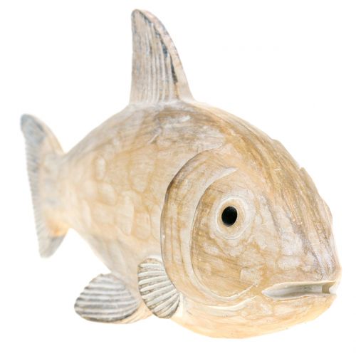 Floristik24 Deco fish in wood look nature L19cm