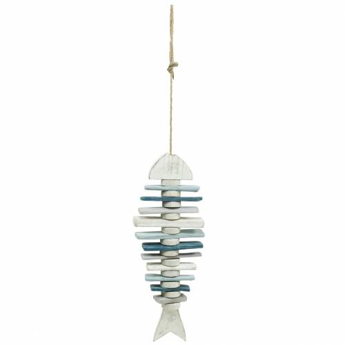 Floristik24 Maritime fish decoration made of driftwood blue, white L54cm