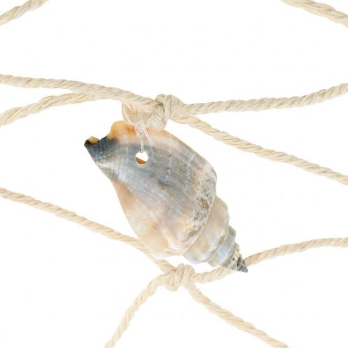 Product Maritime fishing net, deco net with shells 100×120cm