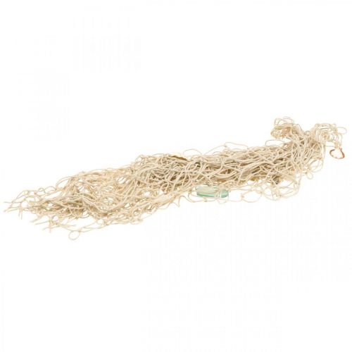 Product Maritime fishing net, deco net with shells 100×120cm