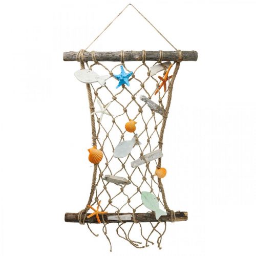 Product Fishing net decoration wall decoration fish maritime decoration 38x50cm