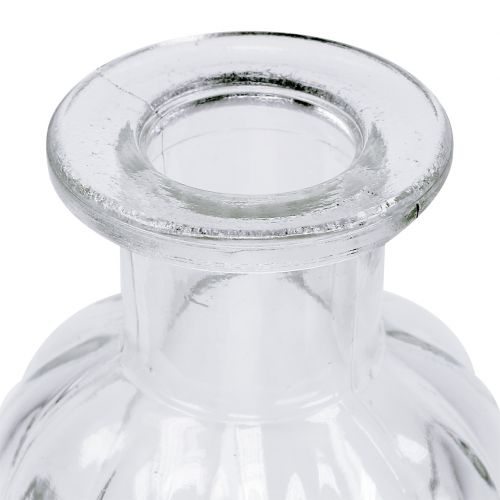 Product Decorative Bottle Flower Vase Ø7.5cm H13.5cm clear 6 pcs