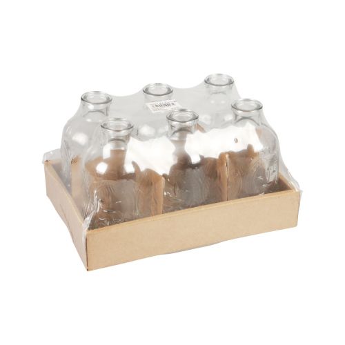 Floristik24 Decorative bottles mini vases glass candle holders H12.5cm 6 pcs