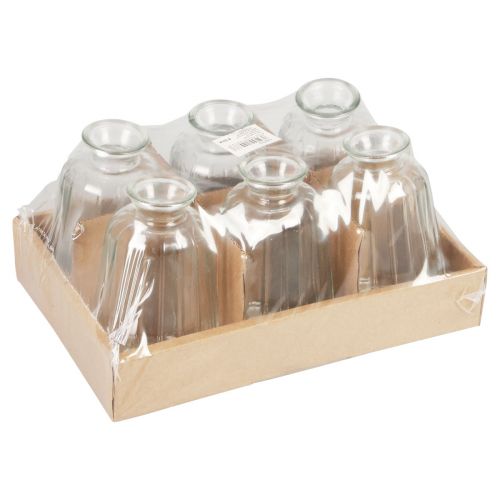 Product Decorative Bottles Candle Holders Mini Vases Glass H11cm 6 Pcs