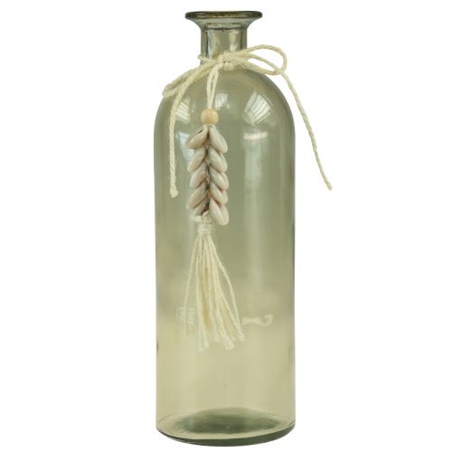 Product Bottles decorative glass vase cowrie shells maritime H26cm 2pcs