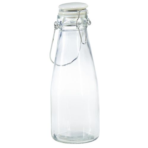 Product Bottle decoration glass bottle with cap Ø8cm 24cm