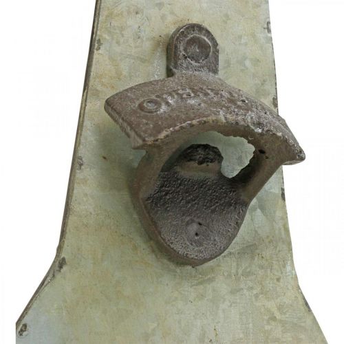 Floristik24 Bottle opener vintage metal decoration with collection container H41cm