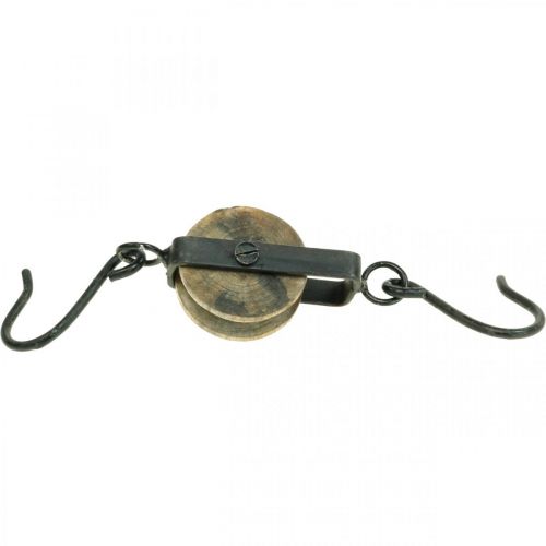 Floristik24 Deco pulley metal vintage decoration hanger H22cm