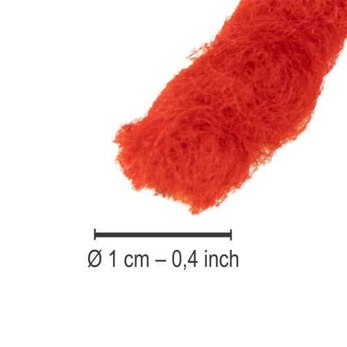 Product Fluffy Mirabell wool cord with jute, red, 25m