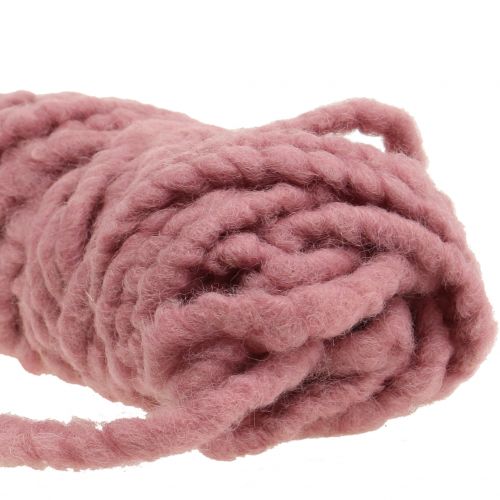 Product Flausch Mirabell felt cord old pink 25m