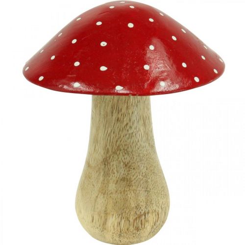 Floristik24 Fly agaric deco wooden mushroom autumn decoration wood 11.5×Ø10cm