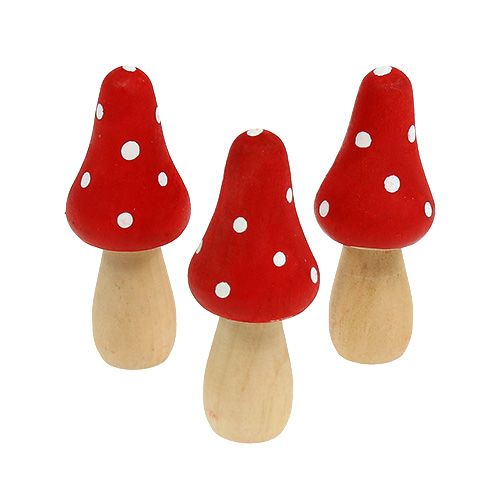 Floristik24 Toadstool made of wood 6cm 12pcs