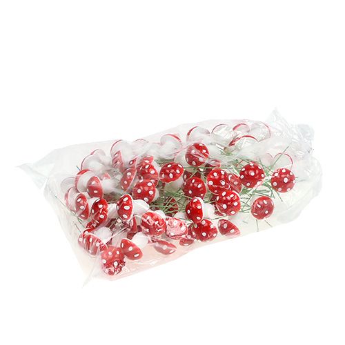 Floristik24 Toadstool on a wire 2.2cm 100pcs