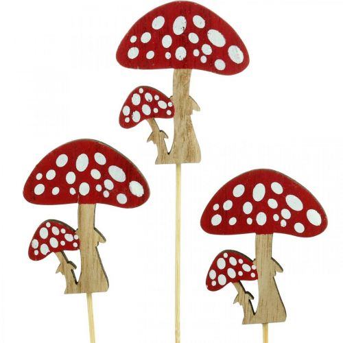 Floristik24 Wooden toadstools, mushroom decoration, autumn, flower plug H7cm L34cm 18 pcs