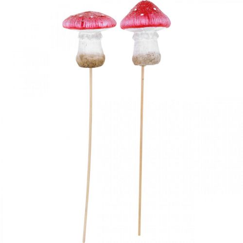 Floristik24 Fly agaric deco-plugs autumn flower plugs assorted H6 / 7cm 6pcs
