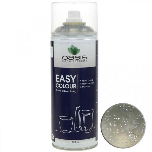 Floristik24 Glitter Spray Silver Flitter Easy Color Color Spray 400ml