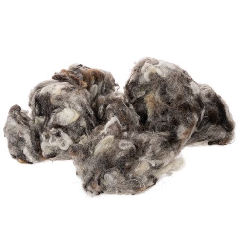 Natural Grey Sheep Wool for Crafting and Decoration, 250g Loose
