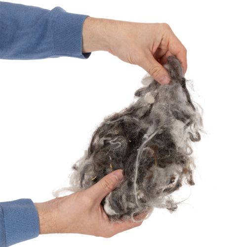Natural Grey Sheep Wool for Crafting and Decoration, 250g Loose | Floristik24.co.uk