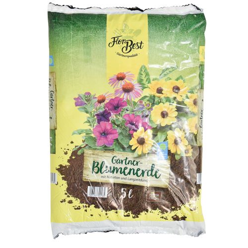 Floristik24 FlorBest gardener potting soil with natural clay and long-term fertilizer 5l