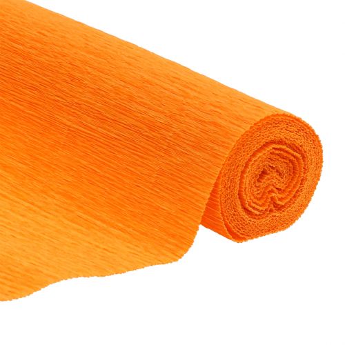 Floristik24 Florist crepe paper light orange 50x250cm