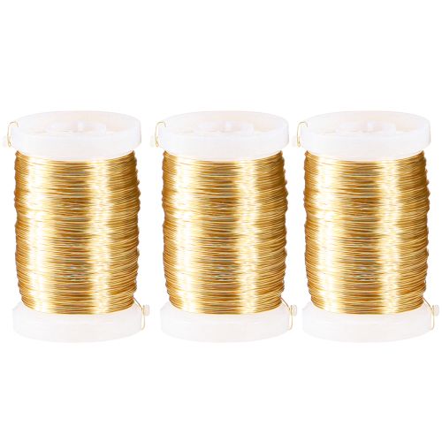 Product Florist wire myrtle wire decorative wire gold 0.30mm 100g 3 pieces