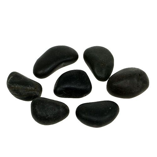 Floristik24 River pebbles black matt 2cm - 5cm 1kg