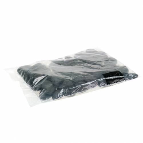 Floristik24 River Pebbles Matte Black Natural Stones Decorative Stones L15–60mm W15–40mm 2kg