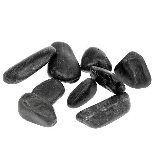 River pebbles black 20mm - 40mm 5kg