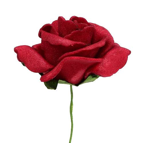 Product Foam rose Ø4.5cm different colors 36pcs