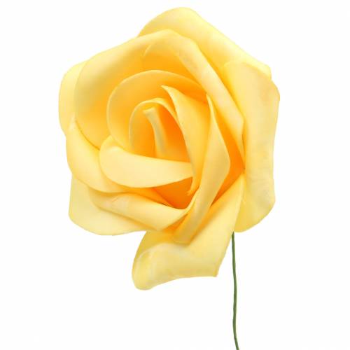 Product Foam rose yellow Ø15cm 4pcs