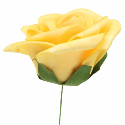 Product Foam rose yellow Ø15cm 4pcs