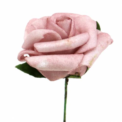 Product Foam rose Ø3.5cm old pink 48p